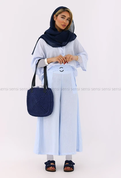 ست زنانه شومیز شلوار لینن زارا کد1005941