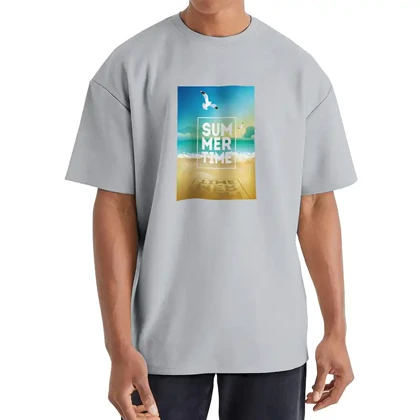 تیشرت اورسایز مردانه Summer 1991 مدل TS1974 G