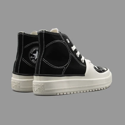 کانورس کانستراکت مشکی ساق‌دار Converse Construct Black Hightop