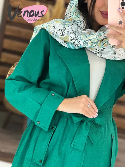 مانتو لینن جیب پرچی