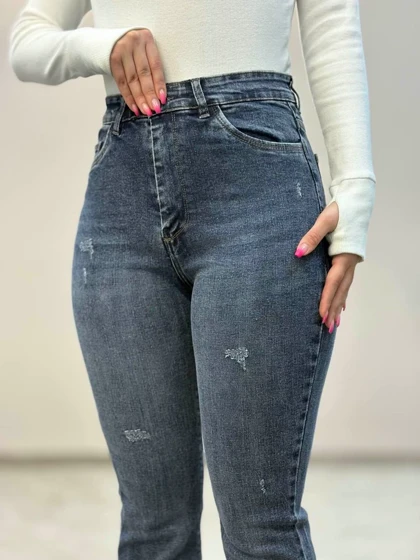 شلوار جین (بوتکات) دمپا سورمه ای 2181