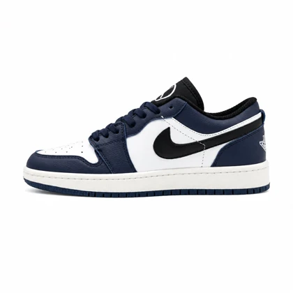 کفش و کتانی مردانه مدل NIKE AIR JORDAN 1 رنگ سفید سرمه ای کد 2295