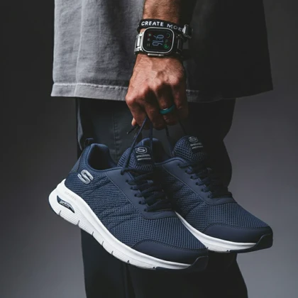 کفش ورزشی مردانه اسکچرز مدل Quantum -سرمه ای
