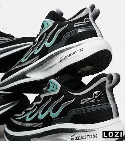 کفش کتانی مردانه مشکی آبی NIKE zoom X