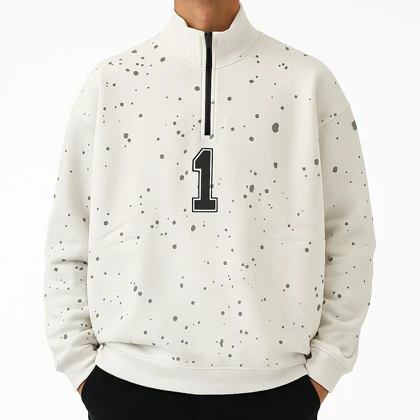 دورس نیم زیپ مردانه پارچه سه نخ تو کرکی استایل شیک و خاص مناسب زمستان 5003