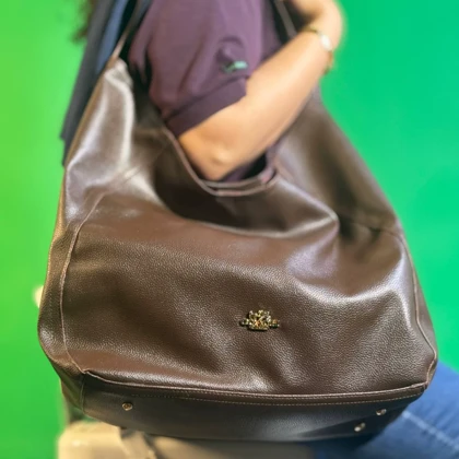کیف زنانه دوقلو COACH (کوچ) کویین قهوه‌ای تیره