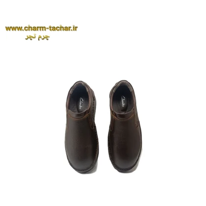 کفش طبی مردانه مدل کلارک بدون بند چرم طبیعیsi149
