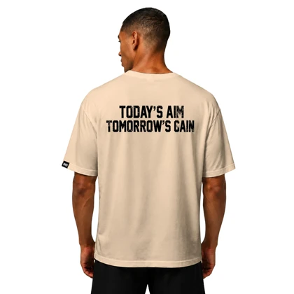 تیشرت مردانه زنانه اورسایز نخی 1991 today's aim tomorrow's gain مدل TS19115