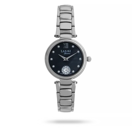 ساعت مچی زنانه لاکسمی بند استیل نقره ای کد Laxmi 8165