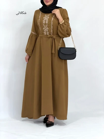 پیراهن بلند سوپرکلوش گلدوزی لعیا 1