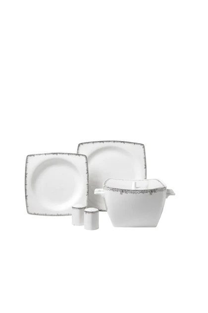سرویس غذاخوری KORKMAZ مدل Bone Selection A8424 چینی - سفید