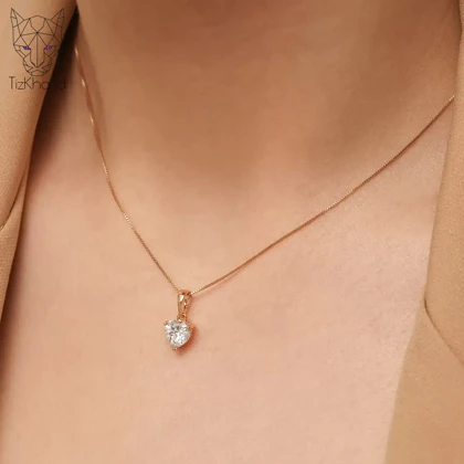 پلاک قلب الماس برجسته ژوپینگ