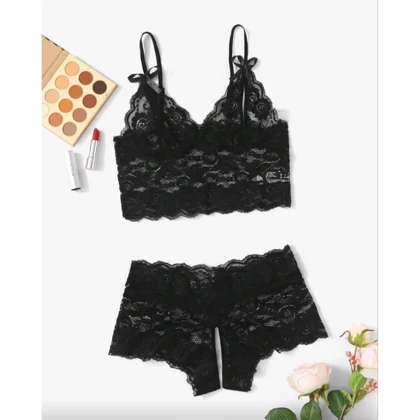 ست دانتل فاق باز مشکی برند هاریکا کد 1408