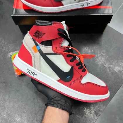 کفش نایک ایر جردن وان ساق‌دار آف وایت شیکاگو Nike Air Jordan 1 High Off-White Chicago