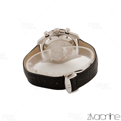 ساعت امگا اسپیدمستر مردانه سه موتوره مشکی نقره ای بند چرم 104951