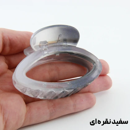 کلیپس دخترانه مدل بیضی ساده دو رنگ کوچک