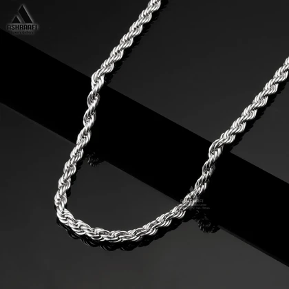 گردنبند نقره‌ای زنجیری Necklace Chain S5