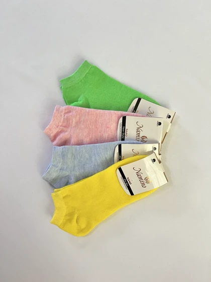 جوراب دخترانه نیم ساق رنگی 20008