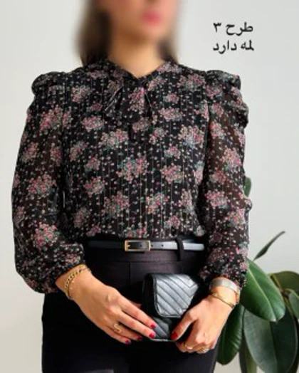 شومیز حریر آستین پفی 3