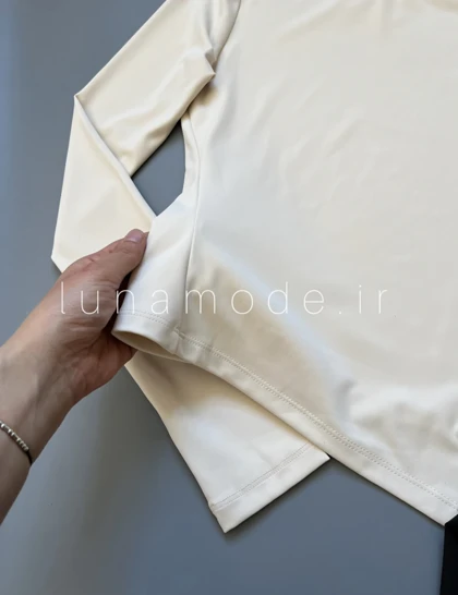 تیشرت آستین بلند بغل برش‌دار زنانه