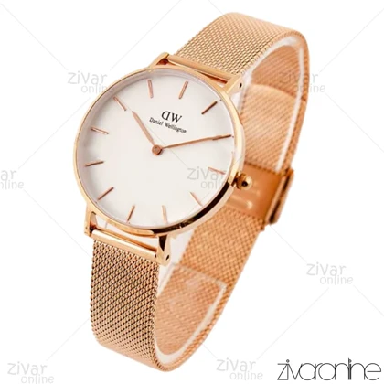 ست دستبند و ساعت دنیل ولینگتون زنانه رزگلد صفحه سفید 102915