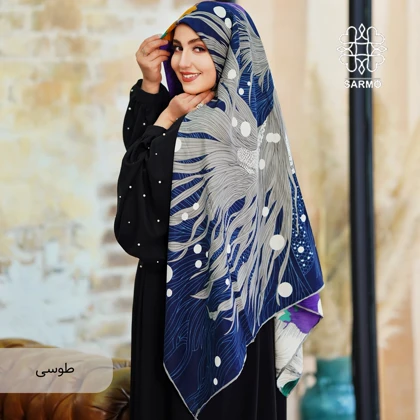 روسری ابریشم توییل ماهی
