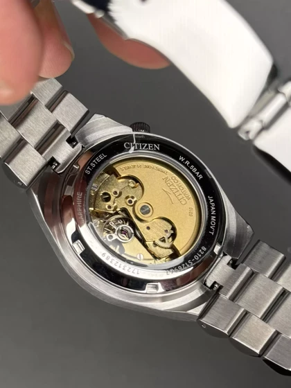 ساعت مچی سیتیزن سویوسا اتوماتیک بند سیلور صفحه زرد Citizen Tsuyosa