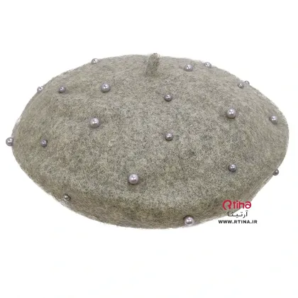 کلاه فرانسوی هنرمندی رنگ خاکستری روشن