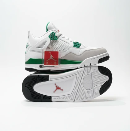 کتانی جردن 4 سفید سبز رترو کد 213279