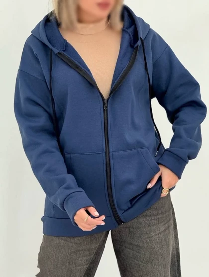 سویشرت کلاهدار داخل کرکی مدل ویانا کد 40201