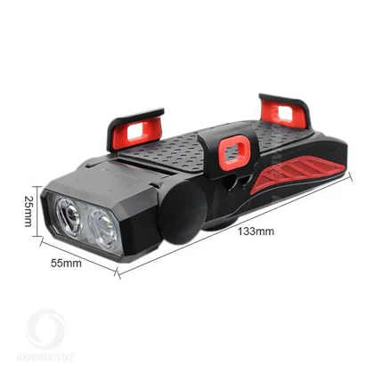 چراغ دوچرخه و نگهدارنده موبایل 4 کاره LY25