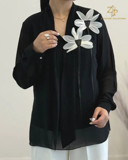 شومیز زنانه گل برجسته لیمارا
