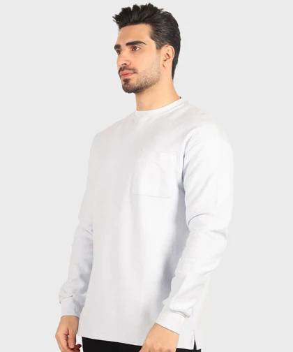 تیشرت آستین بلند مردانه بافت ریز 5294