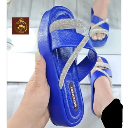 صندل دمپایی روفرشی لژدار نگینی زنانه طبی مدل سایه