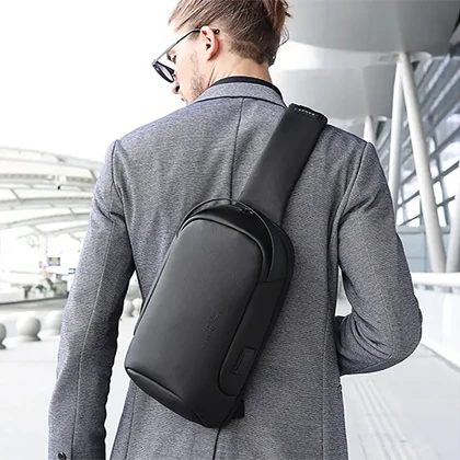 کیف کراس بادی مردانه بنج BANGE اصل مدل BG-7221 ضدآب با درگاه شارژ
