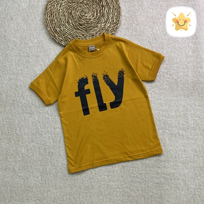 تیشرت پسرانه طرح FLY پنبه 7 تا 14 سال