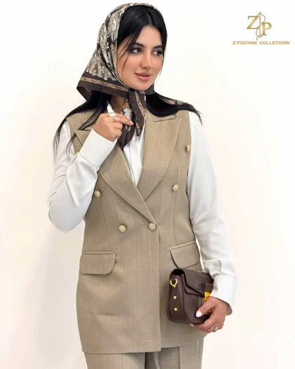 ست وست و شلوار زنانه کرپ ریحا