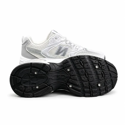 کتانی خارجی مردانه مدل نیوبالانس 530 سفید نقره ای New Balance