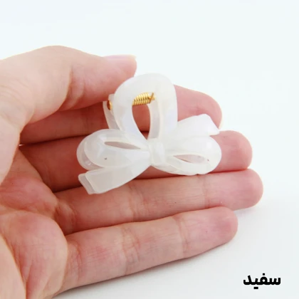 کلیپس دخترانه مدل پاپیون کوچک دو رنگ