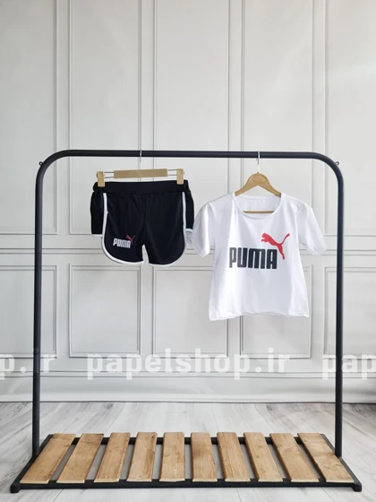 ست کراپ و شورتک طرح پوما Puma