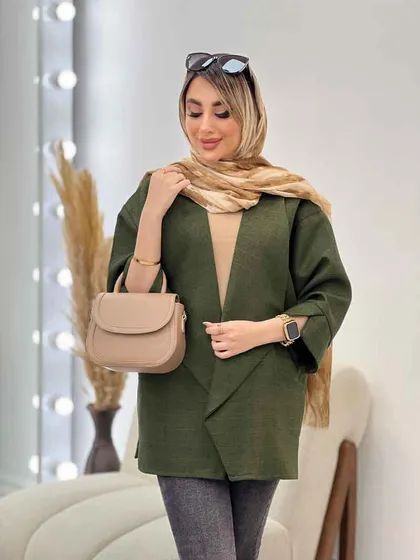 مانتو دو جیب نما پایین هلال