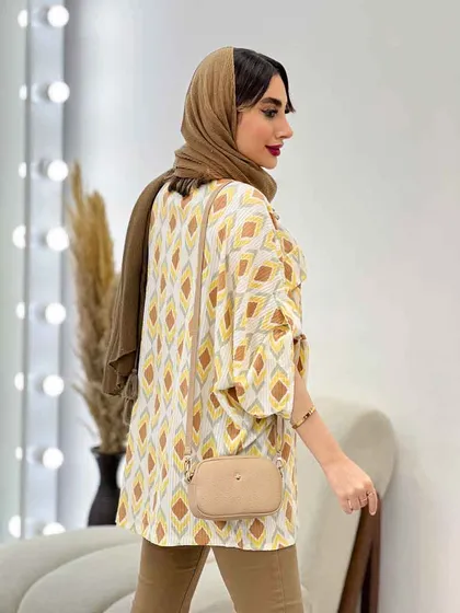 شومیز طرح لوزی دو جیب پاکتی