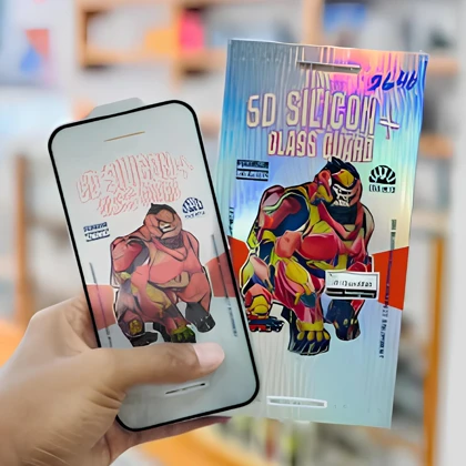 گلس آیفون 17 پرو موکوسون Mocoson مدل 5D Silicon Plus ایربگ دار
