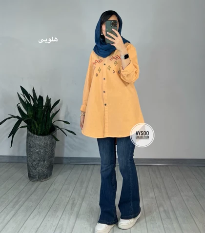 مانتو گلدوزی شقایق 1(ایراد دار)