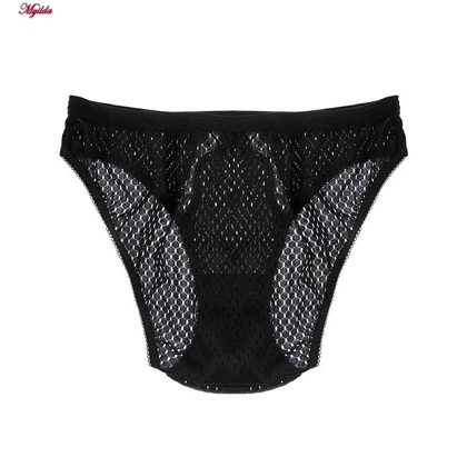 شورت زنانه لین مدل زنبوری جلو تور مشکی کد 4681-528