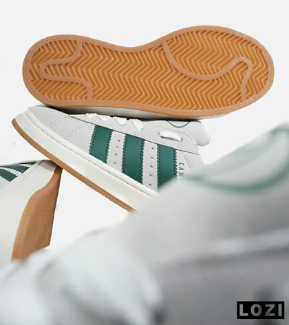 کفش کتانی مردانه و زنانه طوسی سبز ADIDAS Campus مدل 6485