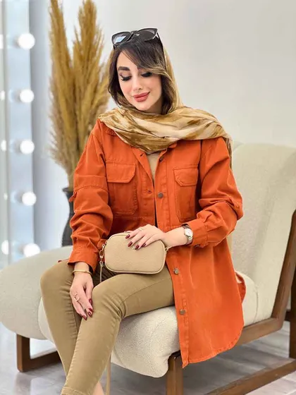 مانتو جیب پیله آستین برش‌دار