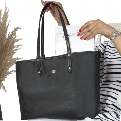 کیف زنانه توت بگ برند کوچ Coach مدل پرمیوم مشکی کلاسیک