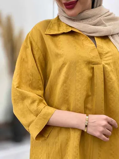 شومیز طرح دار آستین پیله