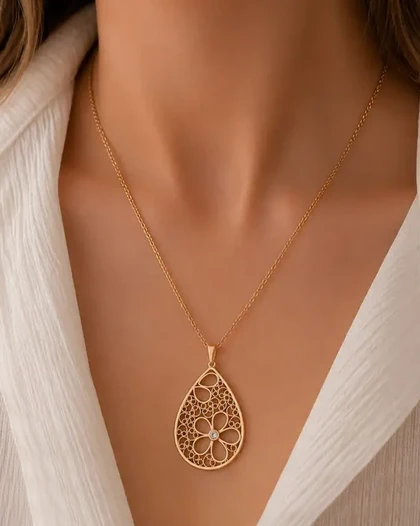 گردنبند اشکی فلاور ژوپینگ